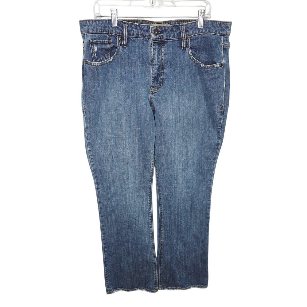 Vintage Y2K Old Navy Curvy Stretch Jeans Womens 16  Boot Cut Medium Wash